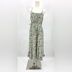 Floral J Crew Spaghetti-Strap Midi Dress
